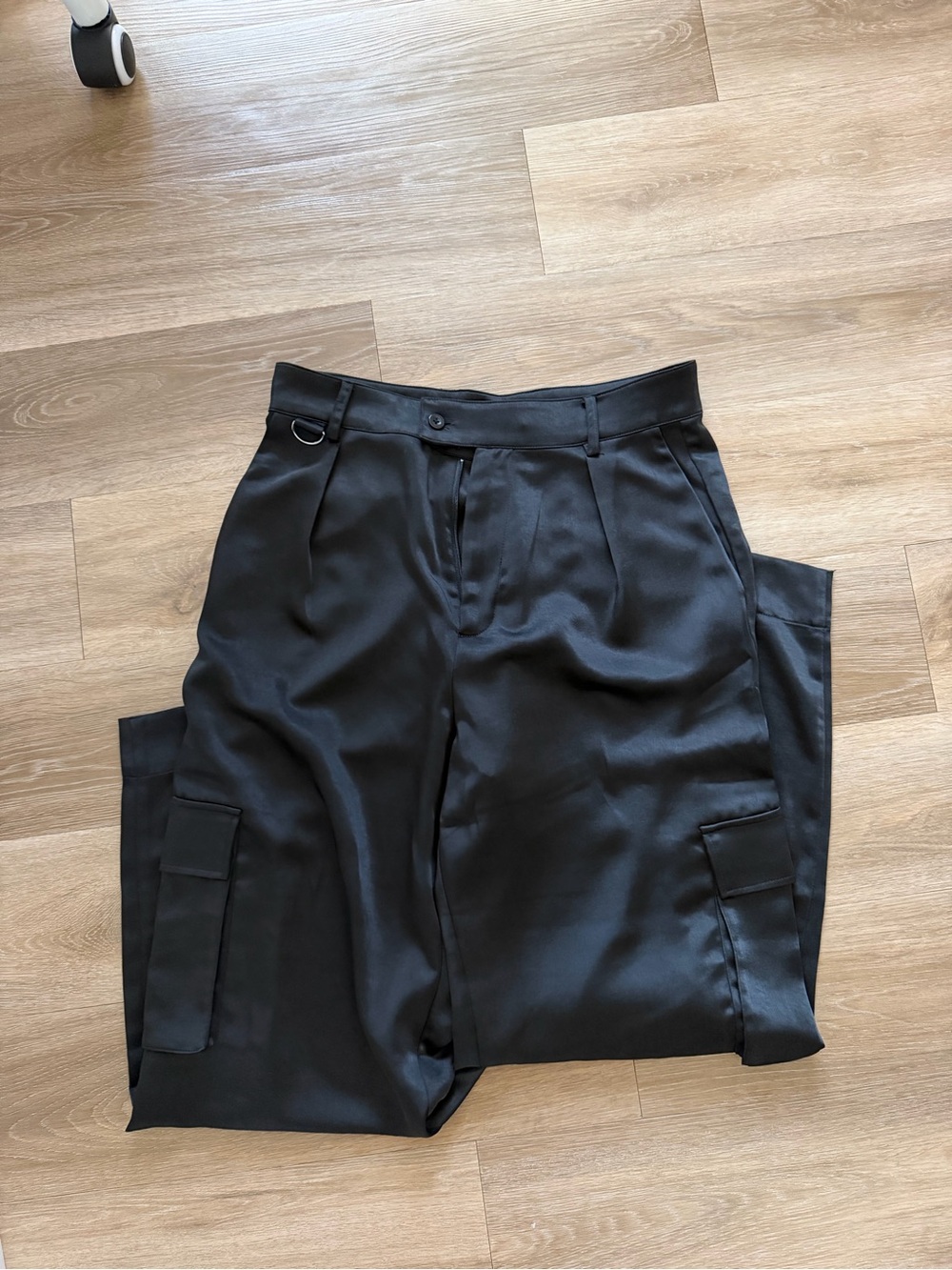 Womens Black Cargo Dress Pants